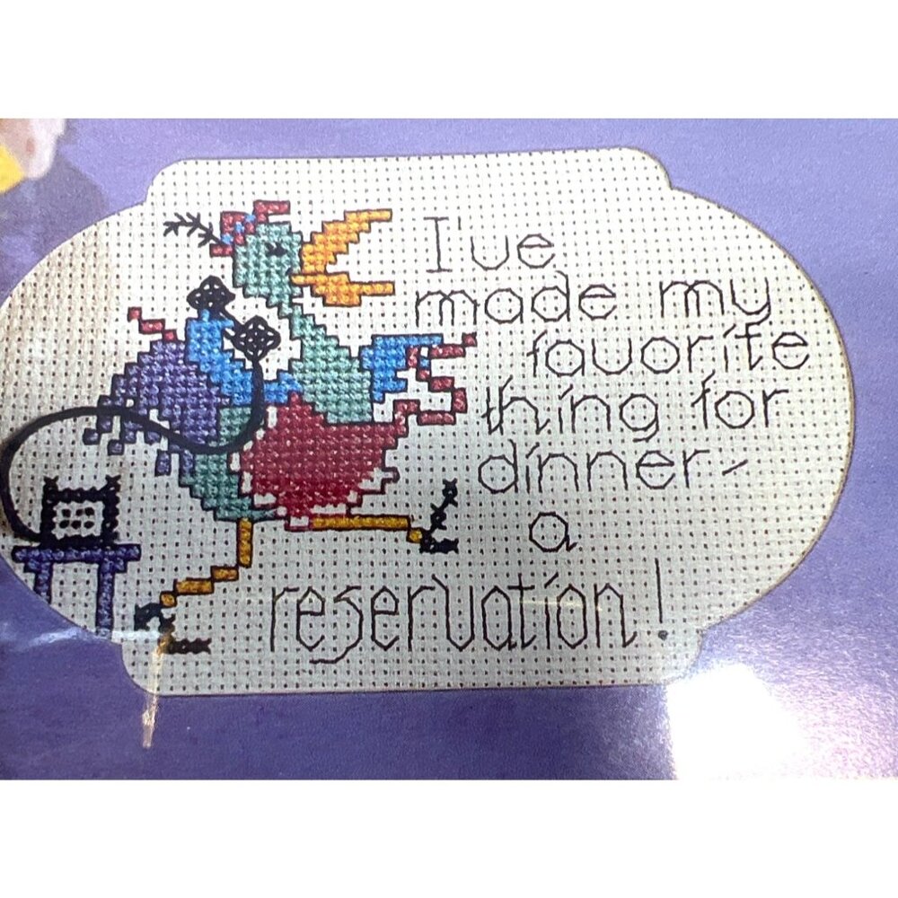 Counted Cross Stitch Kit 5x7 "Reservation!" For Women Only Designs For The Needl